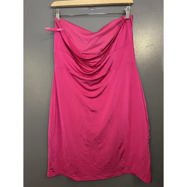Wet Seal Dress Womens Juniors XL Pink Strapless Sweetheart A-Line Mini Party - Image 4