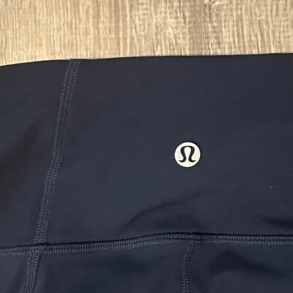 Lululemon 4 Pace Rival High Rise True Navy Crop Athletic Workout Women Leggings‎ - Image 9