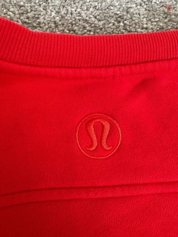 Lululemon Scuba Oversized Pullover Wordmark Hot Heat XS/S - Image 5