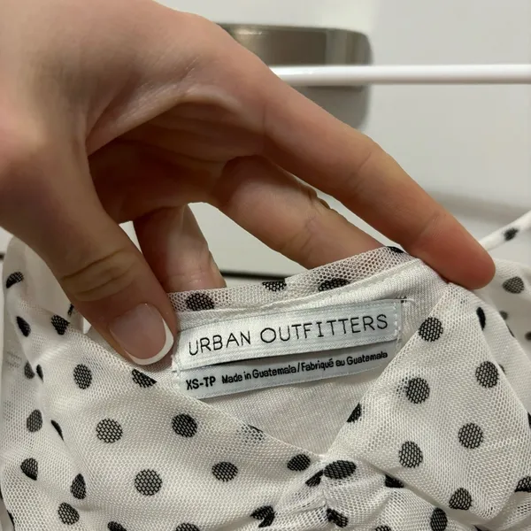 Urban Outfitters White Crop Polka Dot Tank Top - Image 4