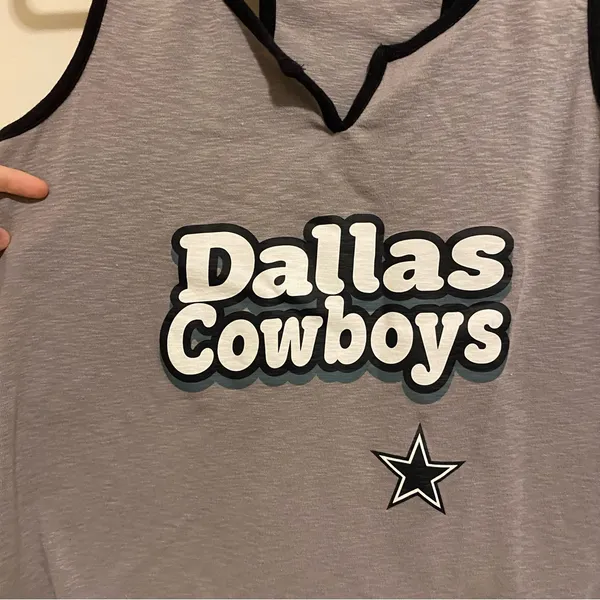 NFL Team Apparel Dallas Cowboys Gray Tank XXL - Image 3