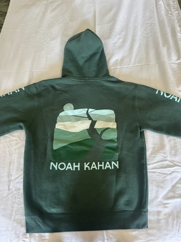 Noah Kahan Trails Hoodie Green Size M - Image 5