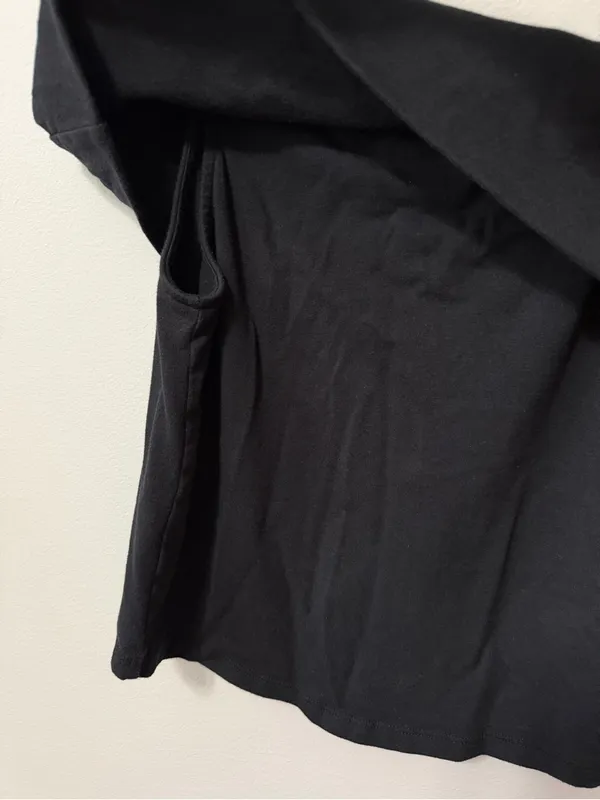 Aerie Off the Shoulder Fold Over Women's Top in Black Size M - Image 7