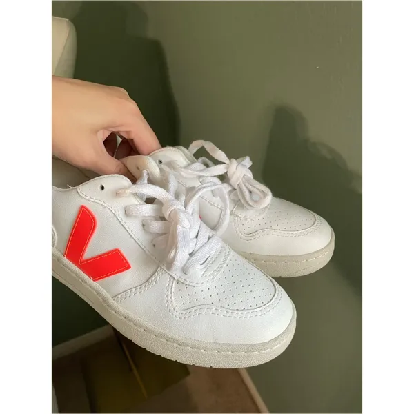 VEJA V-10 Sneakers Size US 4 / EU 35 White Coral - Image 6