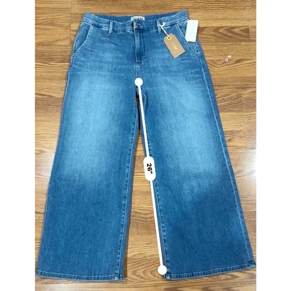 Le Jean Jude High Waist Wide Leg Trouser Jeans Denim Size 29 - Image 7