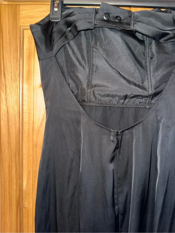 Azazie Black Strapless Bridesmaid Dress - Image 5