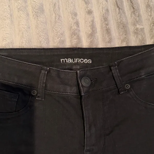 Maurices Everflex Skinny Jeans Black Mid Rise Stretch Denim‎ Womens Sz M Regular - Image 3