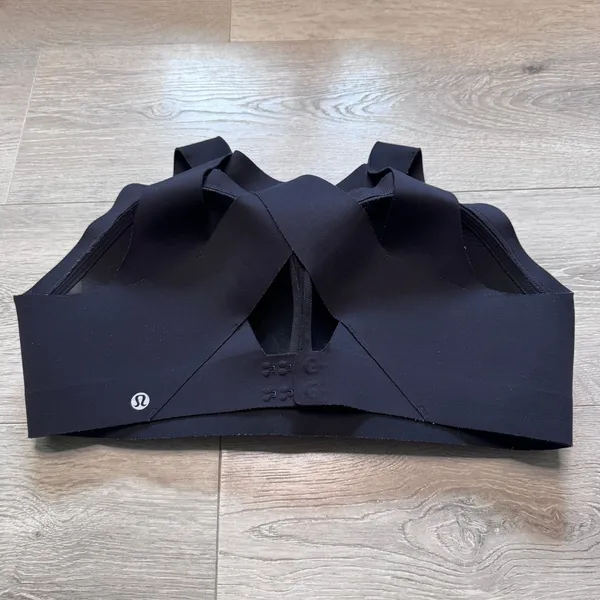 Lululemon AirSupport Bra Black High Support Running Sports Bra 38D Molded Cups - Image 2