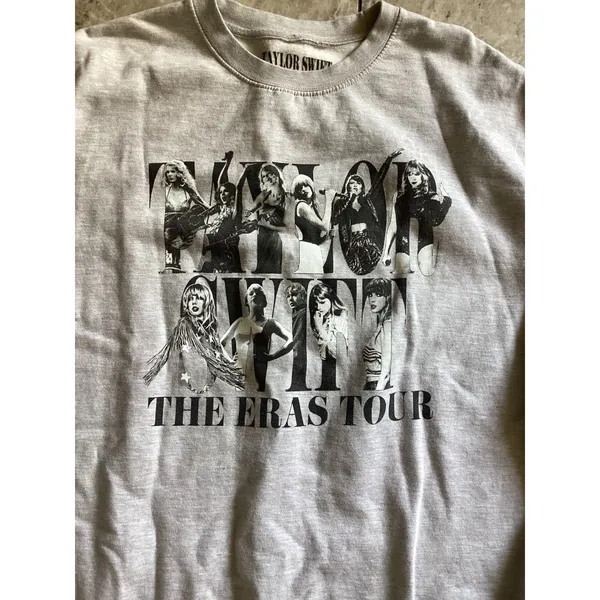 Taylor Swift The Eras Tour Grey Crewneck Sweatshirt XXL Concert Merch Heather - Image 2