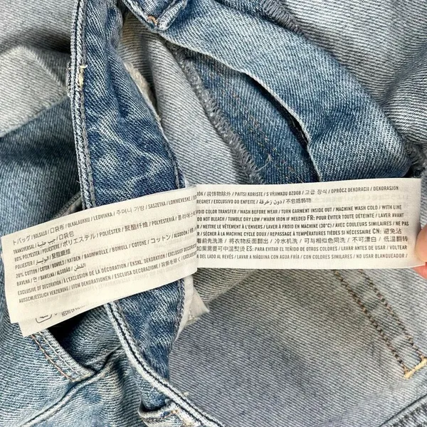 Hollister Light Wash Denim Ultra High Rise Mom Shorts 8 - Image 6
