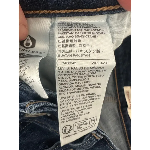 Levi 725 High Rise Bootcut Womens 31 Blue Denim Stretch Classic Casual‎ - Image 5