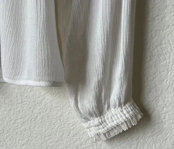White Peasant Blouse - Image 5