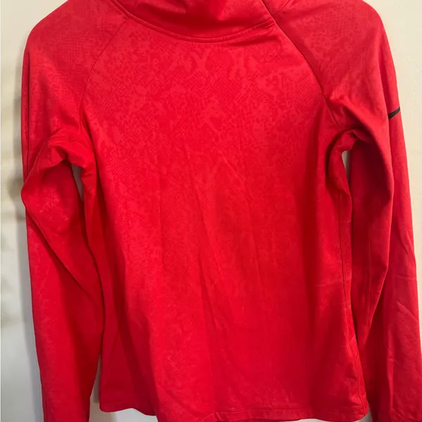 Nike Red Turtleneck Long-Sleeve Performance Top - Image 2