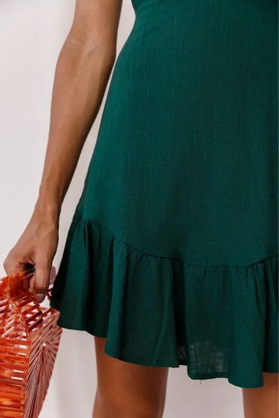Selfie Leslie MEILANI A-LINE EMPIRE DRESS EMERALD FOREST GREEN - Image 2