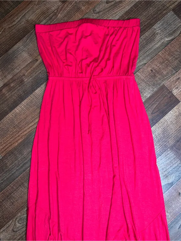Rolla Coster Strapless Flowing Maxi Dress in Vibrant Pink - Image 3