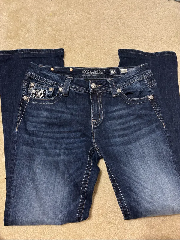 Miss Me Dark Blue Boot Cut Jeans - Image 3