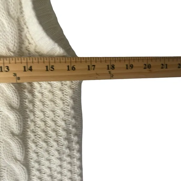 Yarn Art Size‎ Small Ivory Cable Knit Fisherman Toggle Buttons Sweater Vest - Image 7