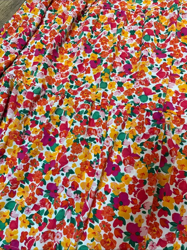 SheIn Multicolor Floral Tiered Maxi Skirt - Image 7