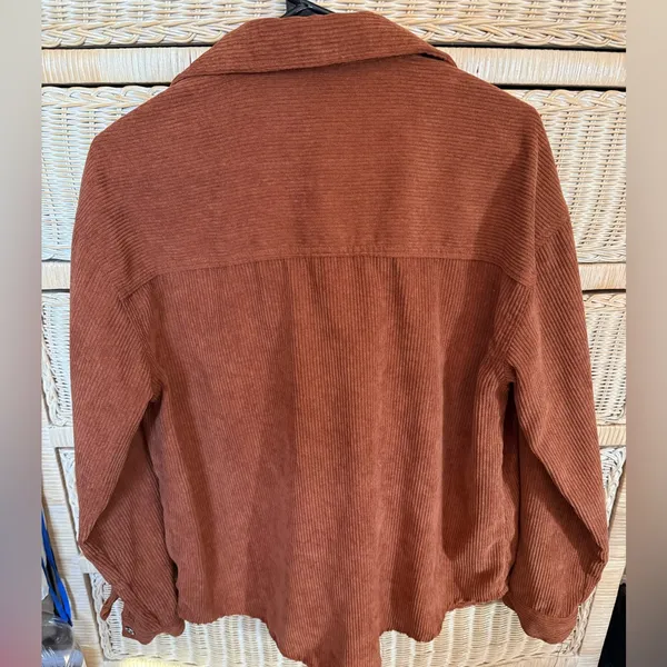 Velvet Heart Burnt Orange Corduroy Button Up Shacket - Image 6