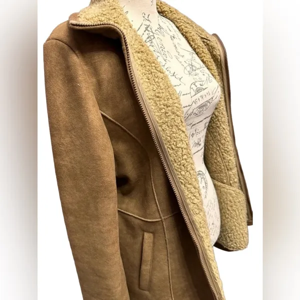 Women’s Vintage Faux Suede Leather Jacket - Image 6