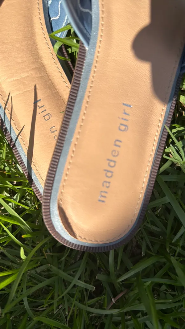 Blue Shimmer Madden Girl Sandals - Image 4