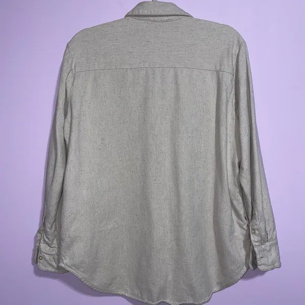Madewell Button Up Shacket Women M Cream Long Sleeve Pockets Casual Minimalist - Image 7