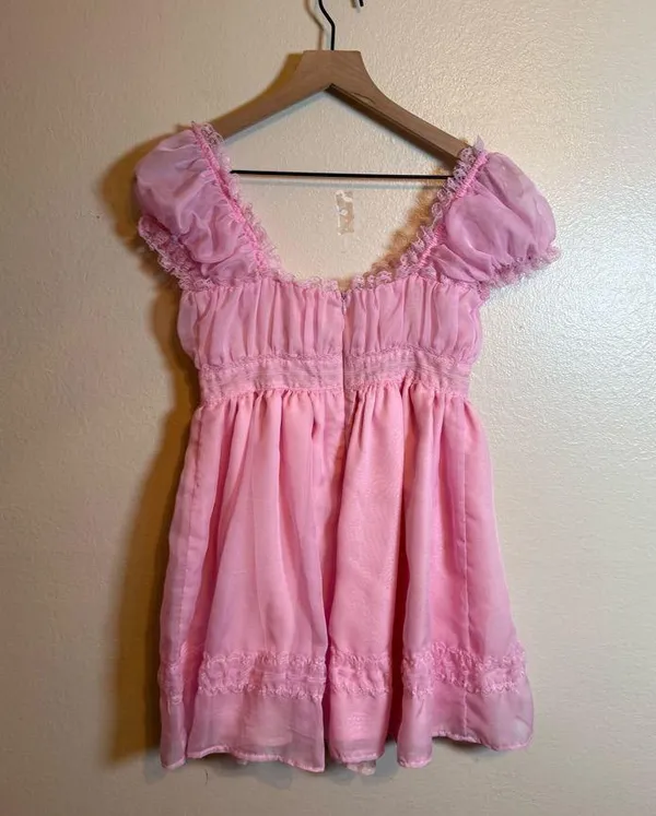 Sugar Thrillz X Dolls Kill Softer Smiles Babydoll Dress in pink - Image 3