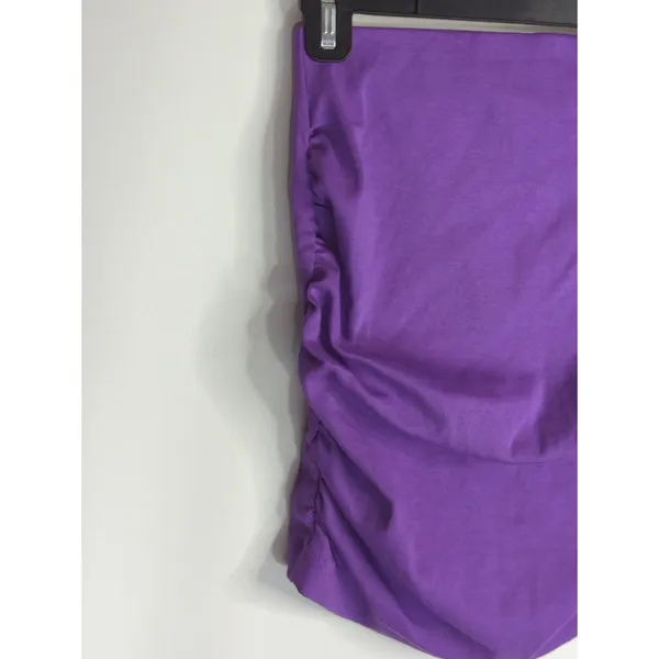 Zara Purple Mini Ruched Gathered Skirt Women's Small Night Out Chic‎ Party NWT - Image 3