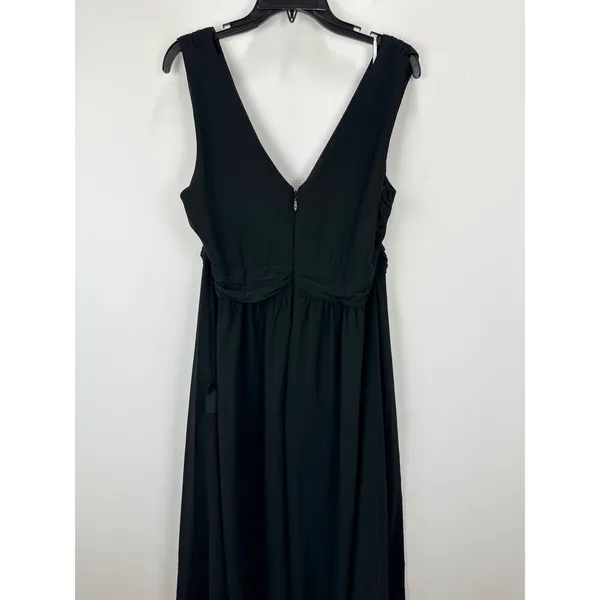 Lulus Thoughts of Hue Black Surplice Maxi Dress Chiffon Formal Evening 1X NWT - Image 8