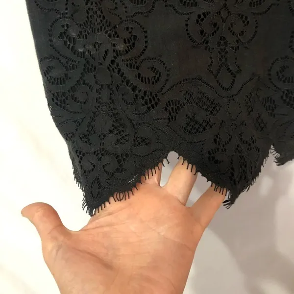 For Love & Lemons Black Lace Bodycon Ilusion Dress Womens XS Cocktail Mini - Image 7
