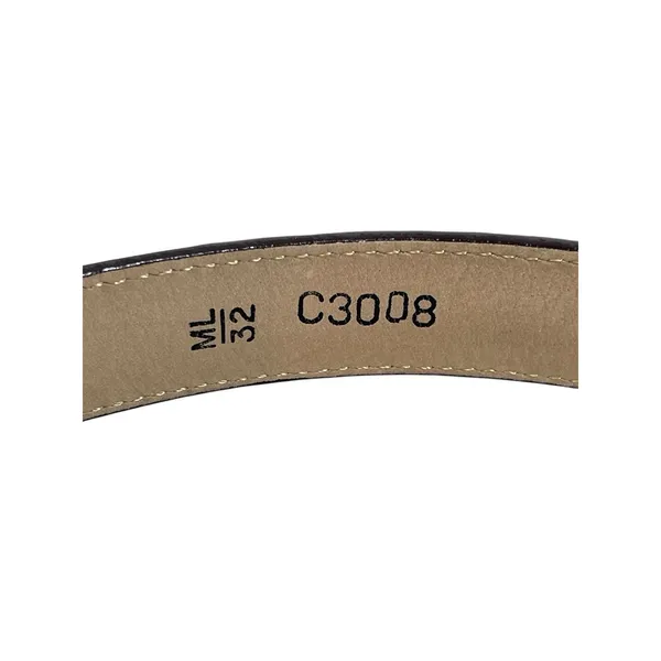 Y2K Brighton Brown Crocodile Embossed Leather Charm Belt M/L 32 Silver Buckle - Image 7