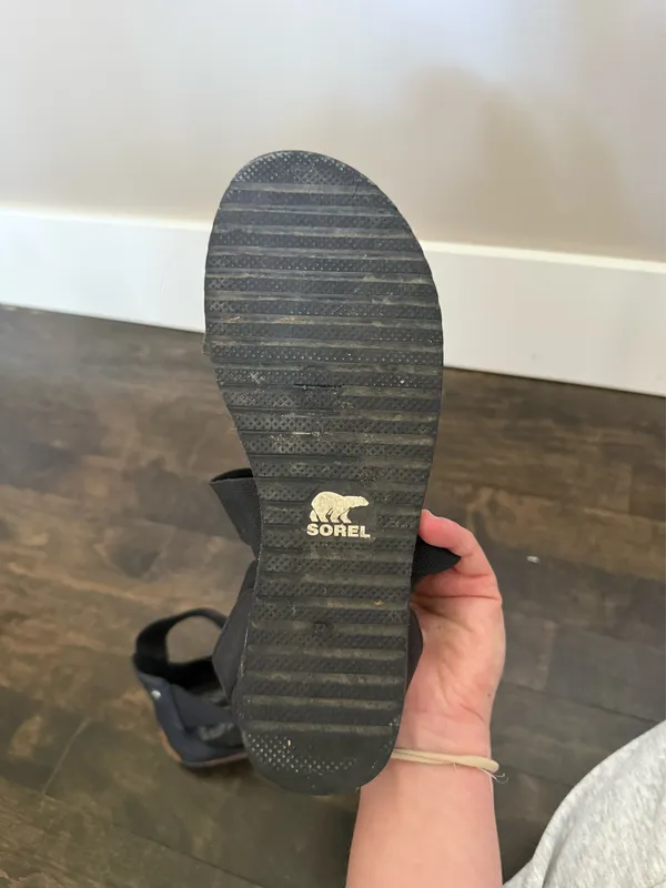 Sorel Black Sandals Leather - Image 2