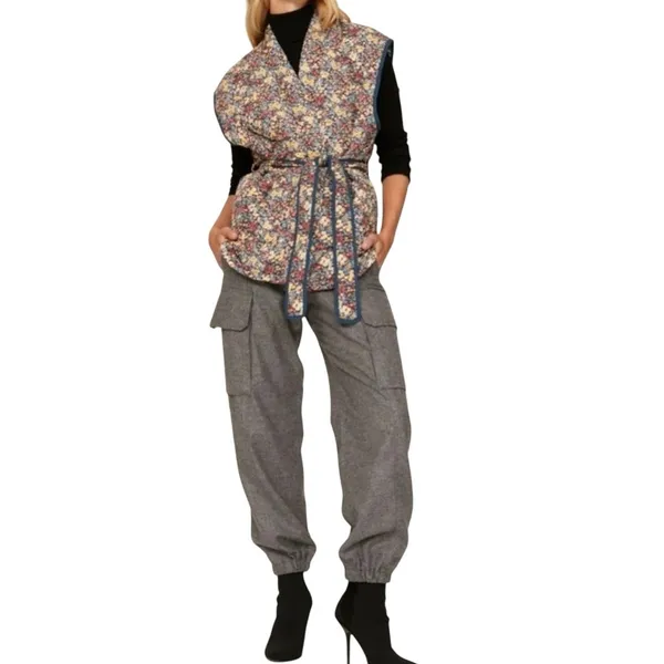 BLANK NYC Quilted In Bloom Wrap Belted Jacket Vest Size M New w Tag MSRP $98 SOO - Image 7