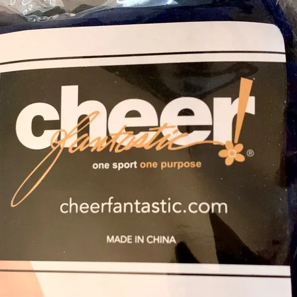 Cheer Fantastic Long Sleeve Bodysuit Leotard Mockneck Zip Back M Navy Blue - Image 5