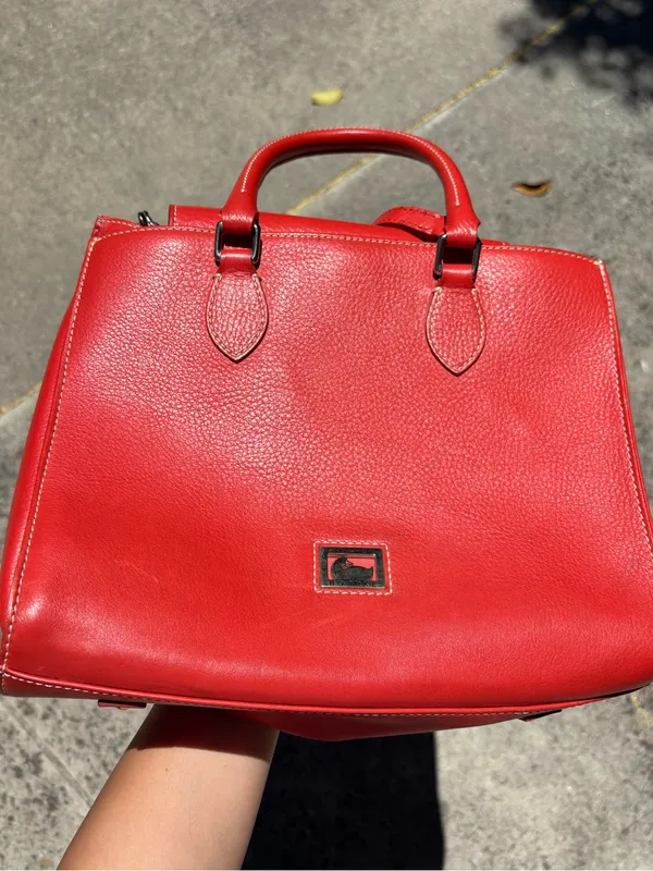 Dooney & Bourke orange red crossbody hand bag - Image 13