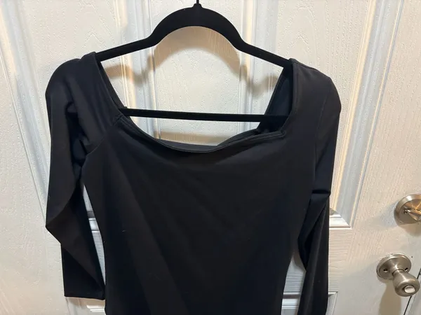 Abercrombie & Fitch Soft A&F Collection Long Sleeve Bodysuit Black Size L - Image 2