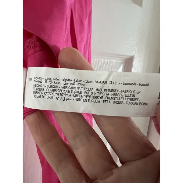 ZARA NWT POPLIN LONG SLEEVES‎ CROP TOP FUCHSIA Shirt 4886/253 M - Image 9