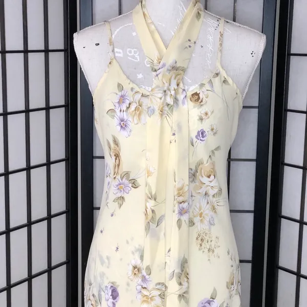 VTG Gold Crown Label Floral Dress - Image 8