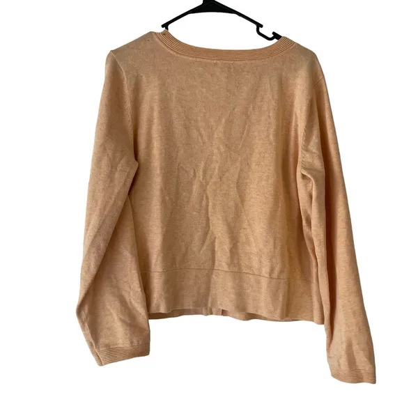 J. Jill Women's Size Large Light‎ Orange Button Cardigan Sweater - Image 7