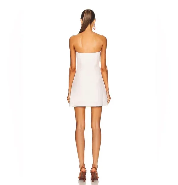 Cult Gaia Jaslene Dress Strapless Off White Size 10 - Image 2