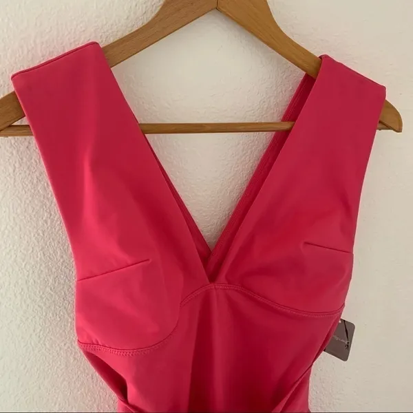 Free People Jumpsuit After Hours Flared‎ Workout Athletic Belted Pink XS NWT - Image 4