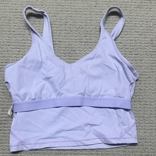 Light Purple Cropped Tank Top Size 4 - Image 4