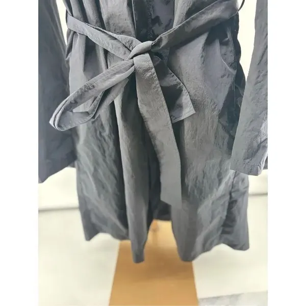 ALO Yoga Crinkle On The Move Black Trench Coat Womens Unisex Size XXL - Image 5