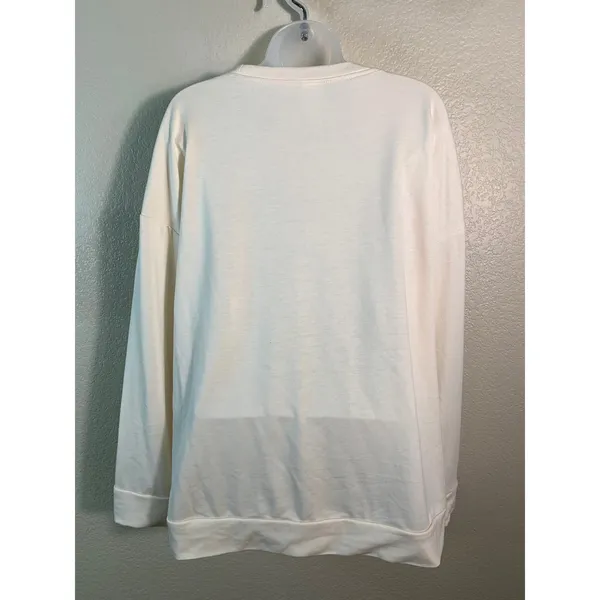 Digiprint Apparel Womens XL Sweatshirt Cream Faith Religion Graphic Long Sleeve - Image 2