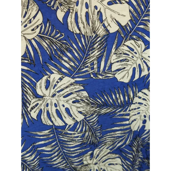ellos Blue Tropical Scoop Neck Mini Dress‎ LARGE NWT Coastal Beachy Bohemian - Image 4