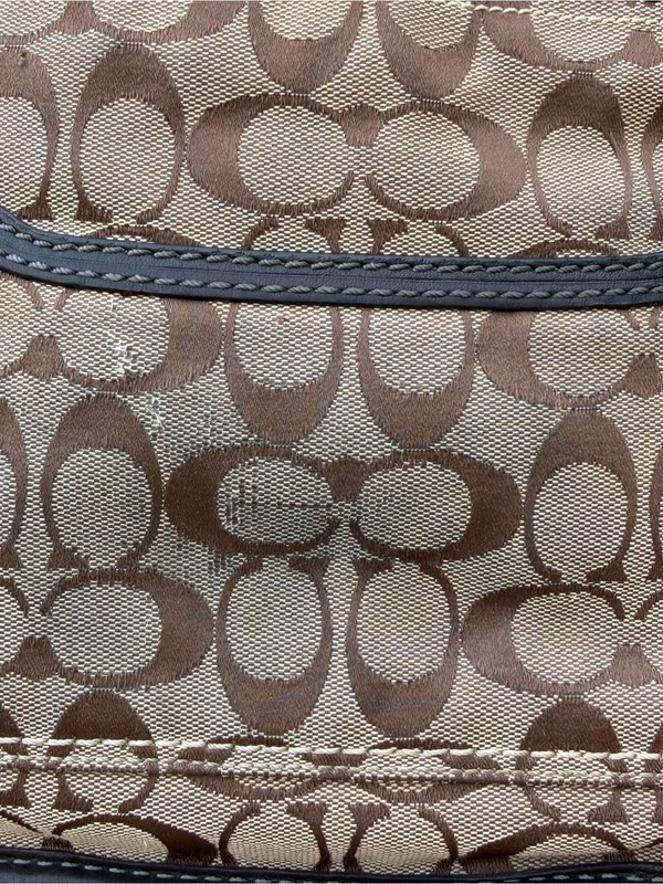 Coach Bleecker Signature Buckle Flap Shoulder Bag Style 11434 Black Brown - Image 7