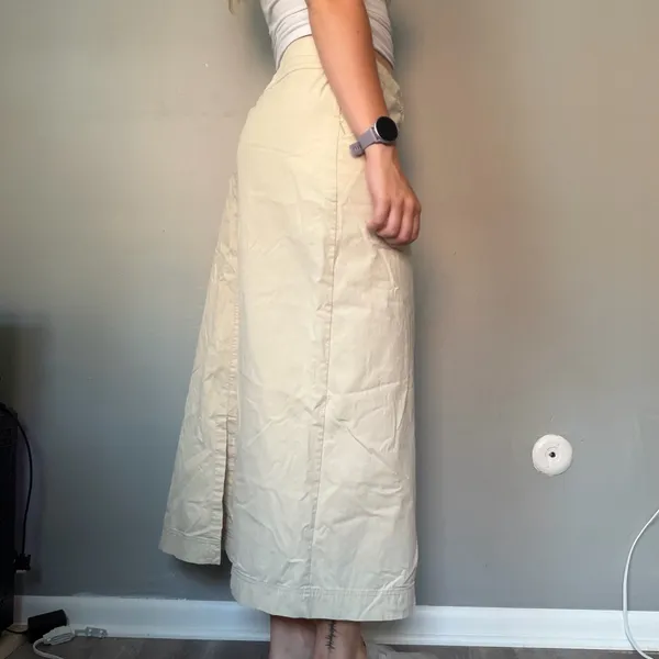 Vintage Old Navy Khaki Utility Maxi Skirt Size 10 - Image 2