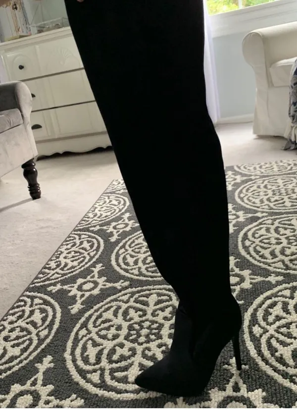 SO Over Knee Black Boots - Image 2