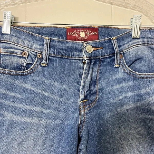 Lucky Brand Sweet Crop Jeans Size 4/27 Blue Stretch Denim Cropped Mid Rise Women - Image 3