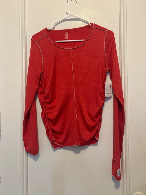 New Free People Movement FP Right On Run Long Sleeve Layer Shirt Top Medium NWT - Image 2